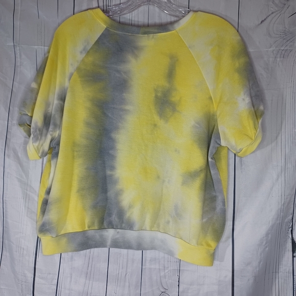 Painted Threads Yellow and Gray Tie-Dye Women's Top - Picture 8 of 10